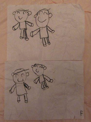 两个小男孩的简笔画图片