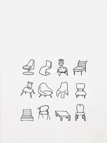 椅子立体画法简笔画图片