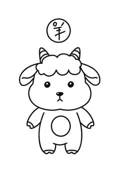 小羊简笔画 画法图片